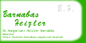 barnabas heizler business card