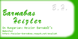 barnabas heizler business card